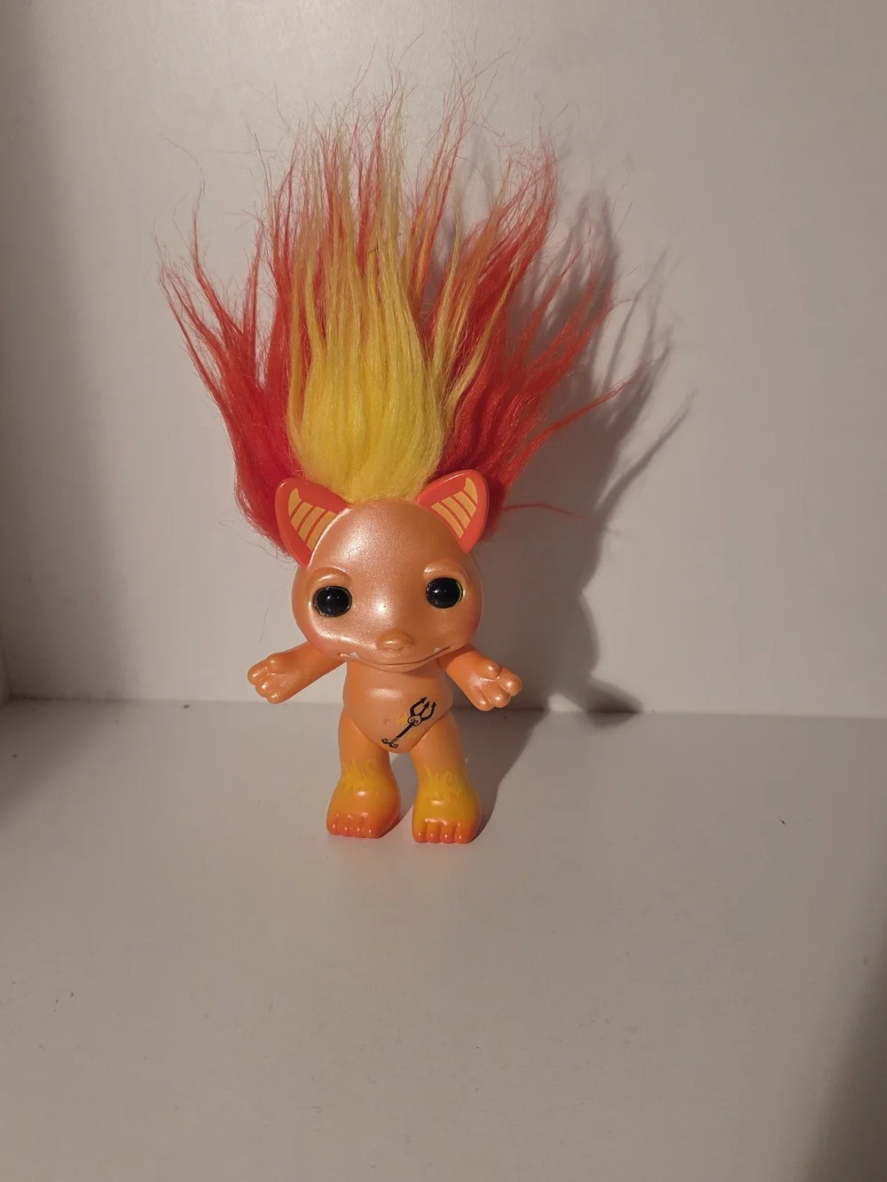 Lil D Firesprite Flame-Top Kids Hair & Skin Toy Figure - Orange